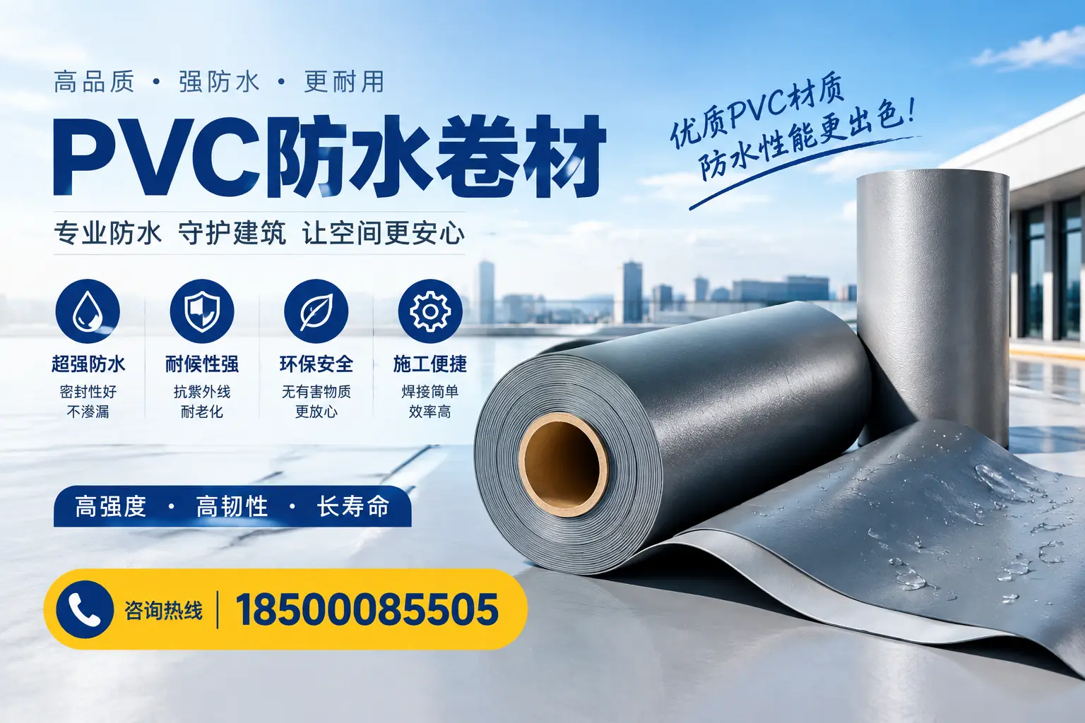 如何判断PVC防水卷材的质量优劣？三沙选购技巧